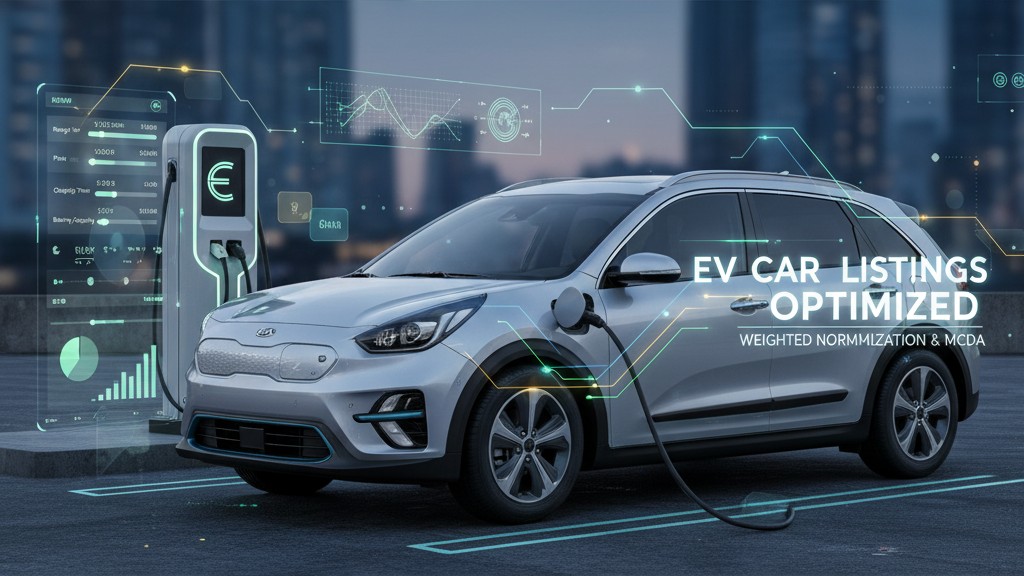 AI Generated image about creating Weighted Normalization Value Score for Used EV shopping (Created by Google Gemini)